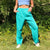 Vintage Relaxed Lightweight Trousers in Turquoise - Small