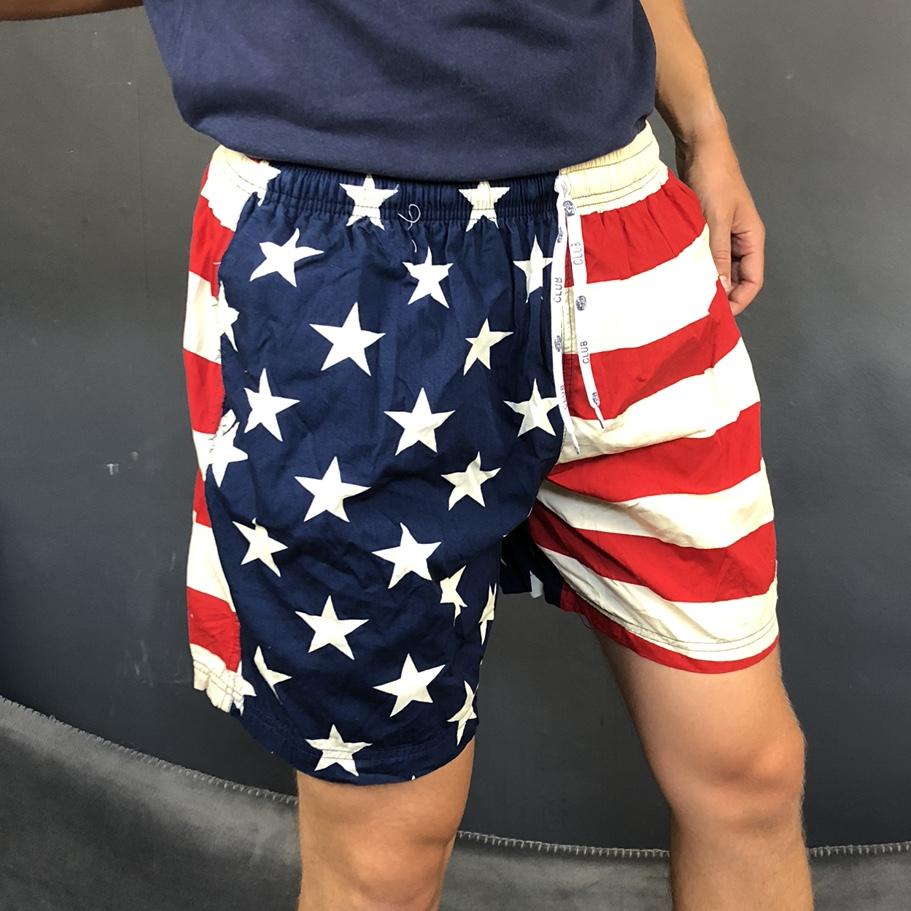 80s / 90s Vintage American Flag Graphic Shorts - Medium - Vintique Clothing