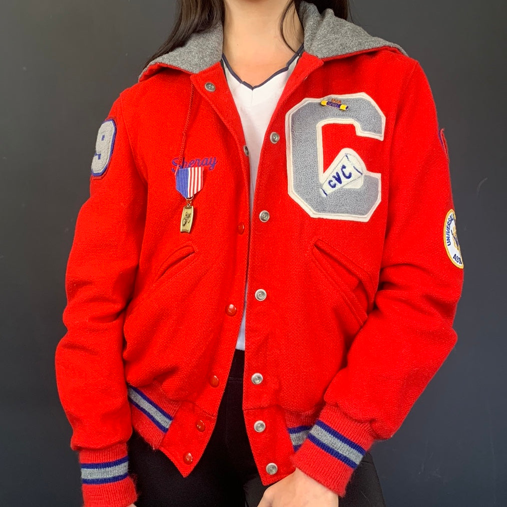 Vintage Varsity Cheerleading Jacket - Small