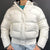 Vintage Nike Puffer Jacket in Glacier White - Small - Vintique Clothing