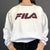 Vintage Fila Spellout Sweatshirt in White - Vintique Clothing
