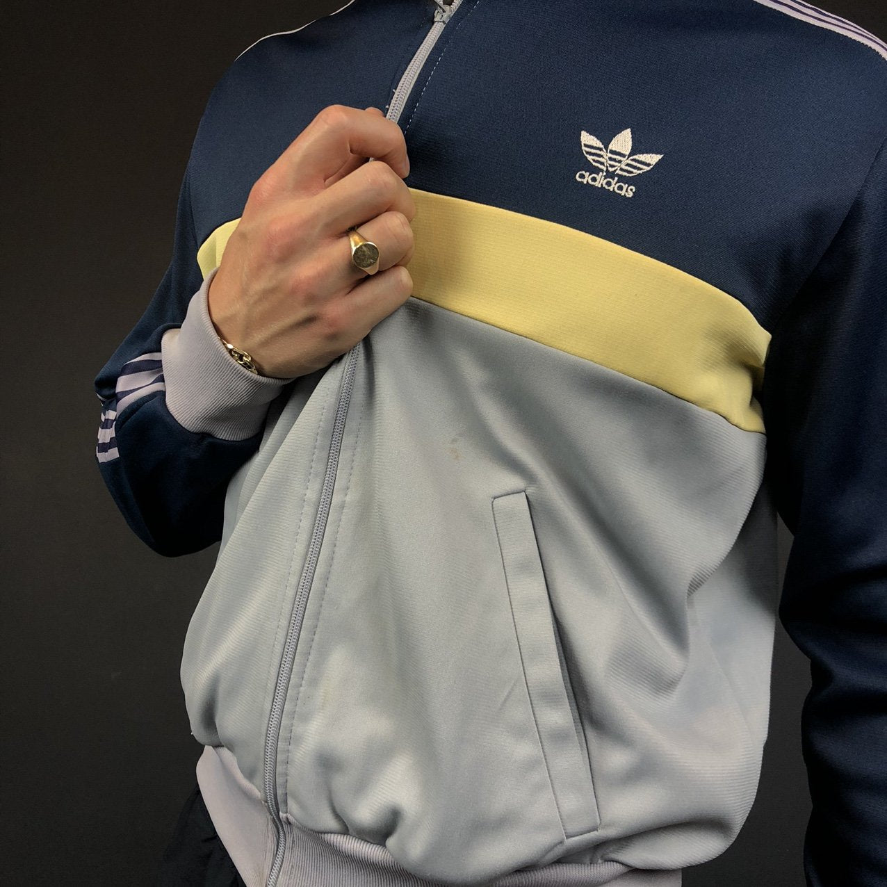 Super Rare Vintage Adidas Ventex 70s Track Jacket - Small/Medium - Vintique Clothing
